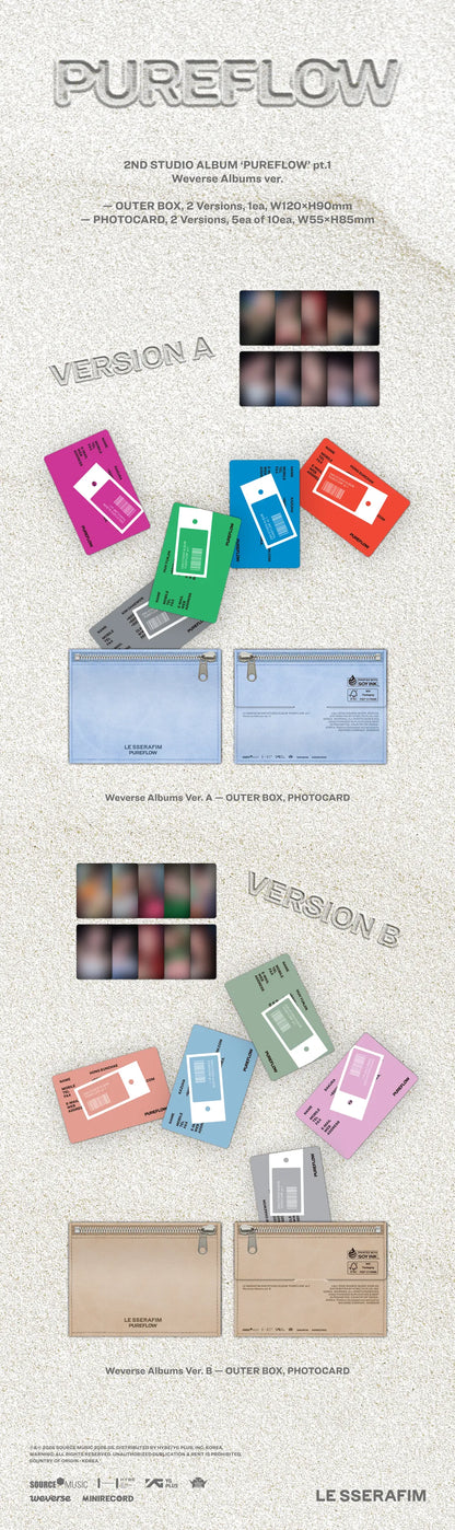 LE SSERAFIM 2nd Studio Album [PUREFLOW pt.1 / Weverse ver.]