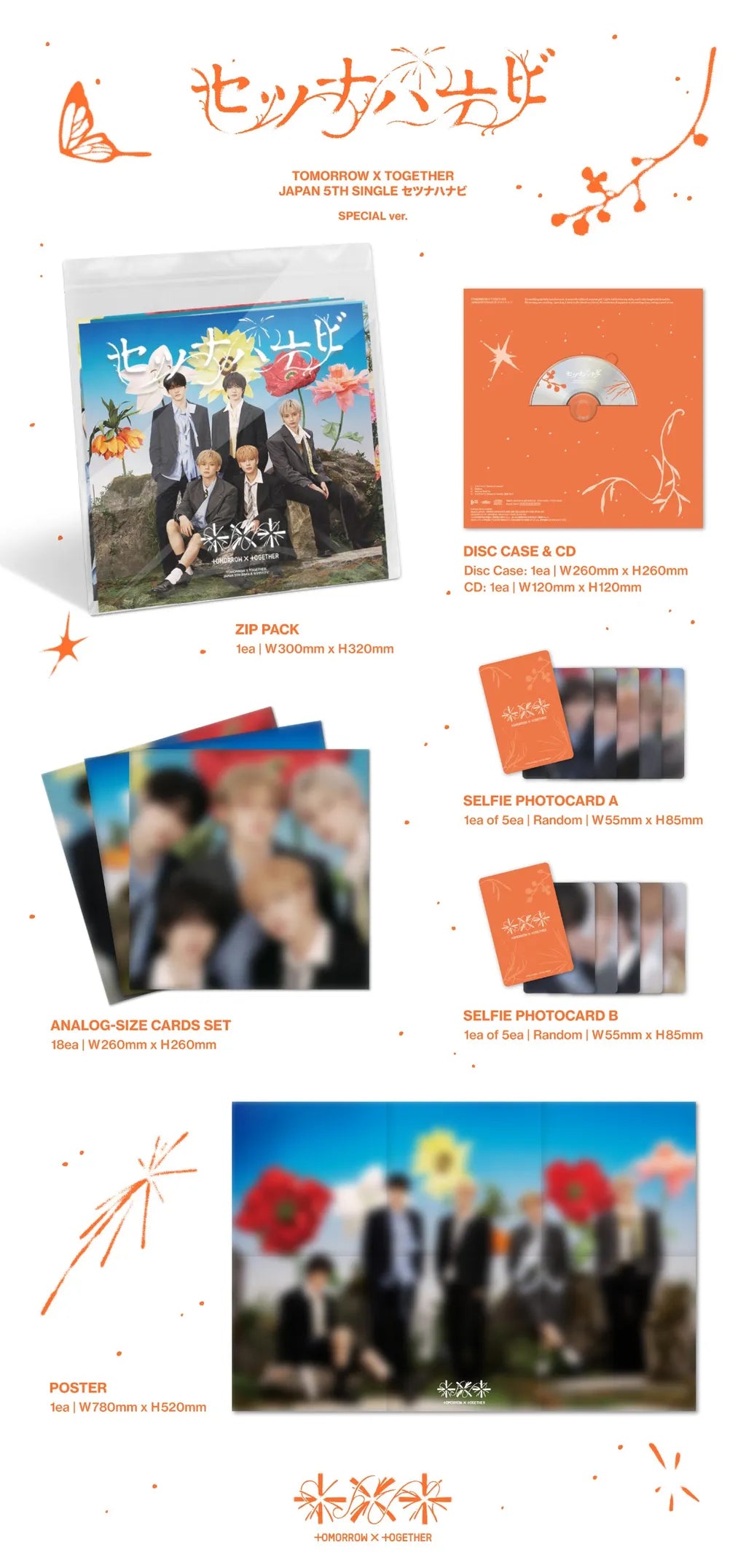 TOMORROW X TOGETHER Setsuna Hanabi Special Edition package contents