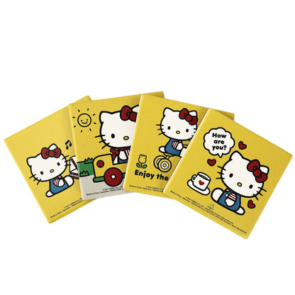 Hello Kitty 4 Piece Ceramic Coaster Set