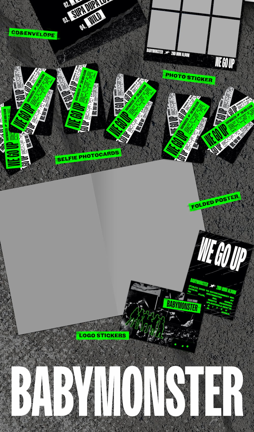 [PRE-ORDER] [MAKESTAR EXCLUSIVE] BABYMONSTER 2ND MINI ALBUM [WE GO UP/STANDARD VER.]