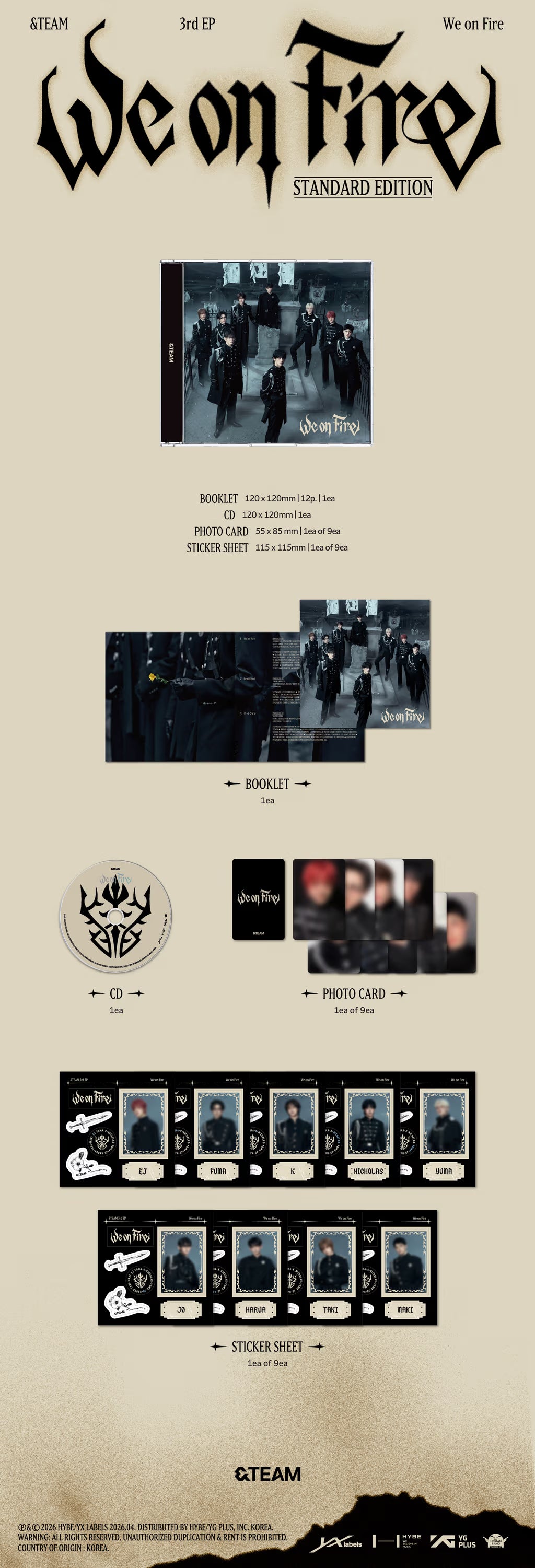 &TEAM 3rd EP 『We on Fire』 STANDARD EDITION