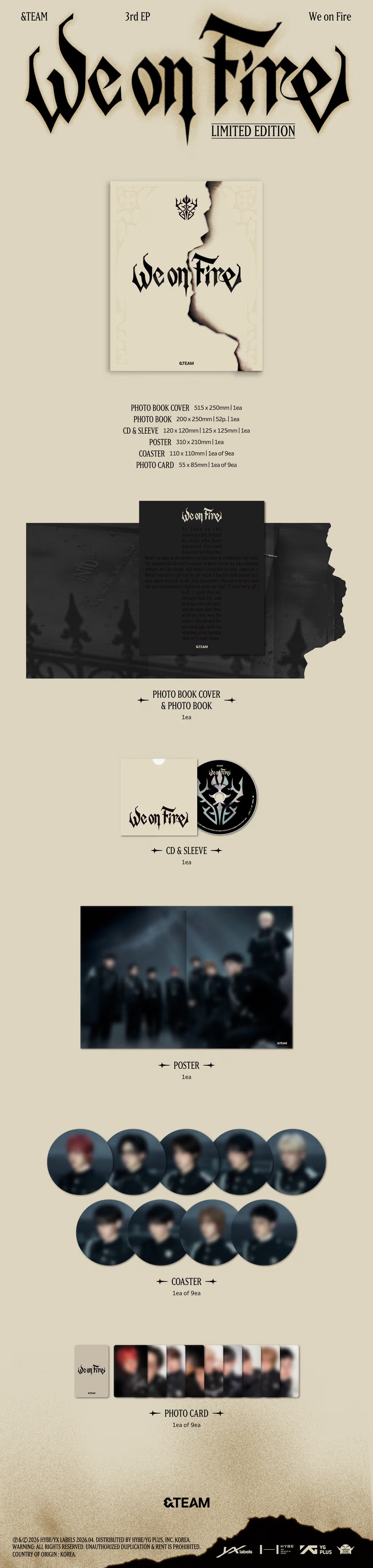 &TEAM 3rd EP 『We on Fire』 LIMITED EDITION
