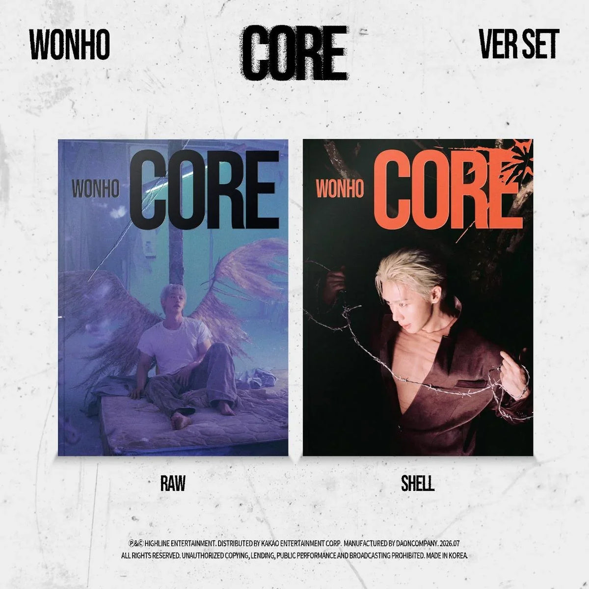 WONHO EP CORE Raw and Shell versions