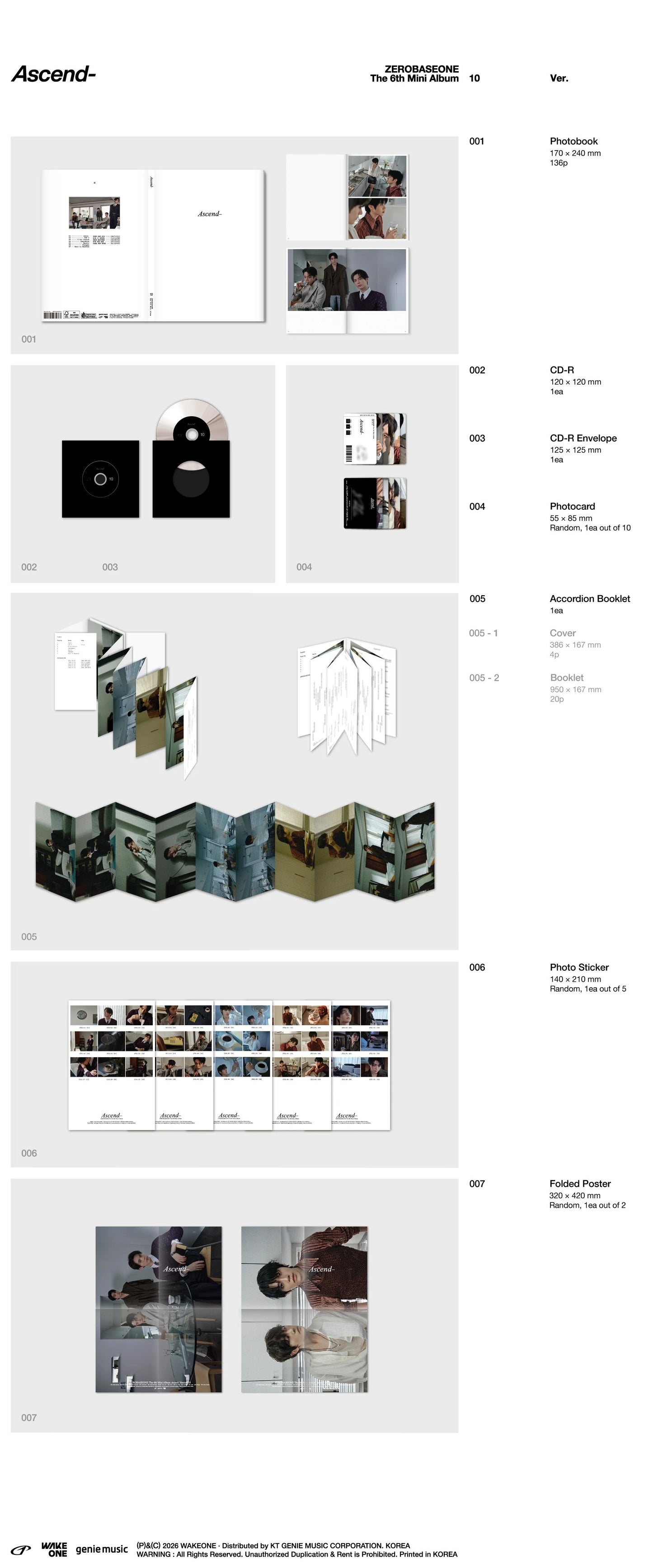 ZEROBASEONE The 6th Mini Album [Ascend- / Photobook Ver]