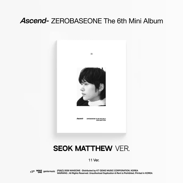 ZEROBASEONE The 6th Mini Album [Ascend- / 11 Ver]