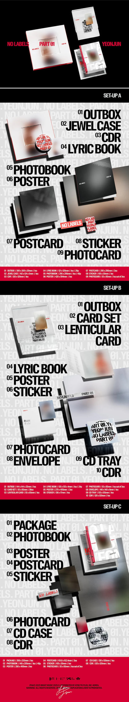 YEONJUN NO LABELS PART 01 Standard Ver. album contents