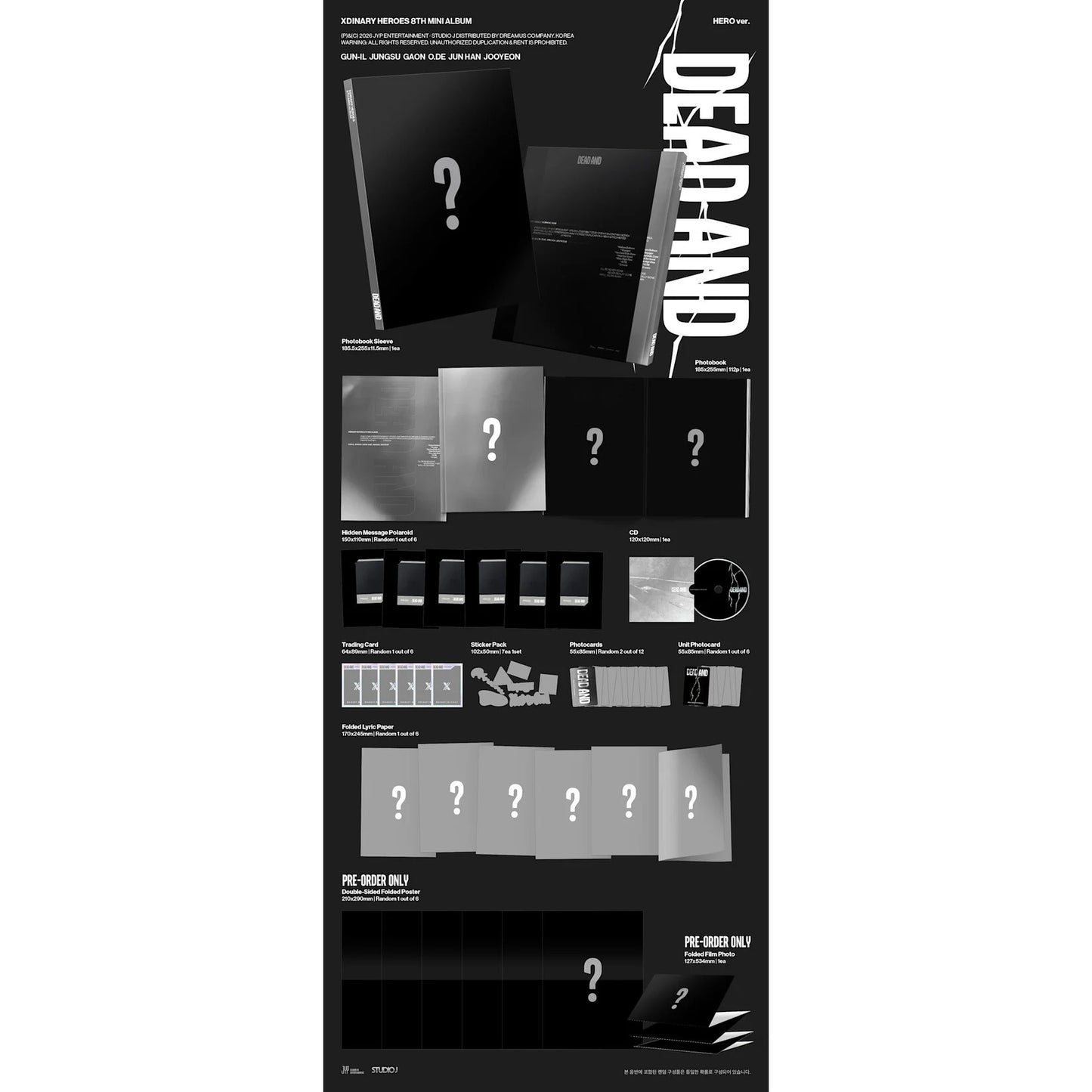 Xdinary Heroes 8th Mini Album [DEAD AND / Photobook ver.]