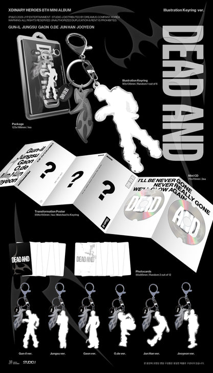 Xdinary Heroes 8th Mini Album [DEAD AND / Illustration Keyring ver.]