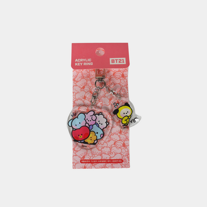 BT21 Minini Acrylic Key Ring Pink