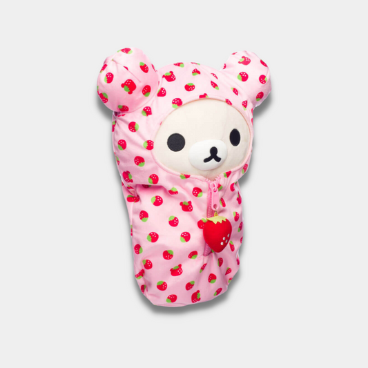 Korilakkuma Strawberry Pattern Pink Sleeping Bag Plush