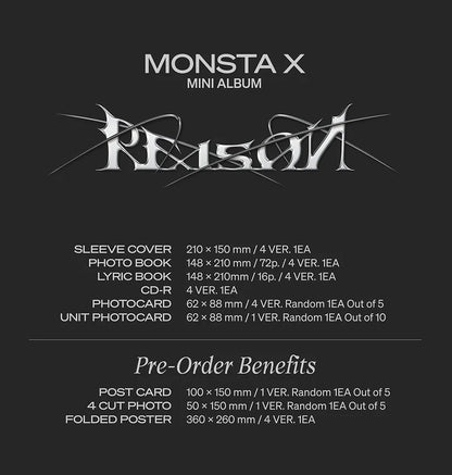 MONSTA X 12TH MINI ALBUM [REASON/INCL.POB]