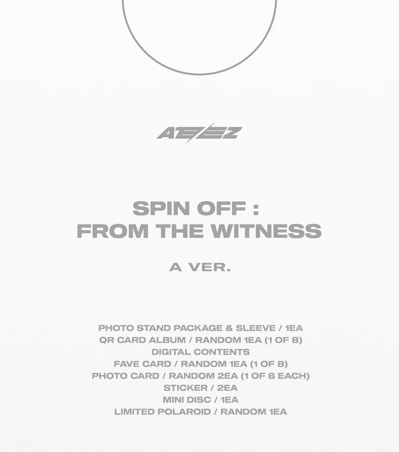 ATEEZ 1ST SINGLE ALBUM [SPIN OFF:FROM THE WITNESS/POCA ALBUM]