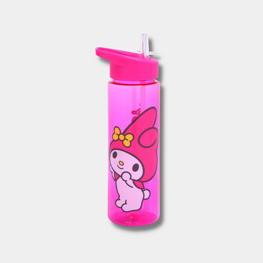 My Melody Pink Water Bottle with Straw