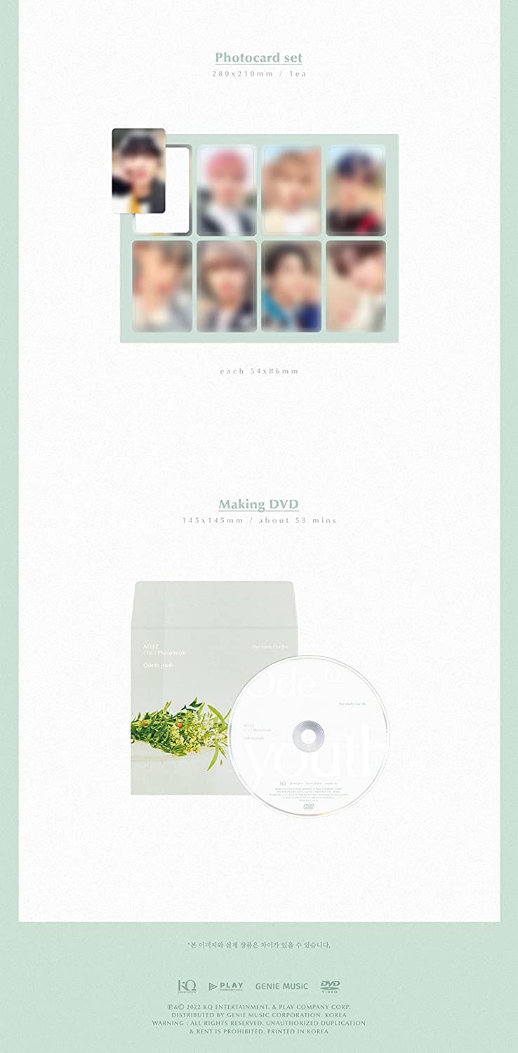 ATEEZ 1ST PHOTOBOOK [ODE TO YOUTH ] – Kawaii Alley