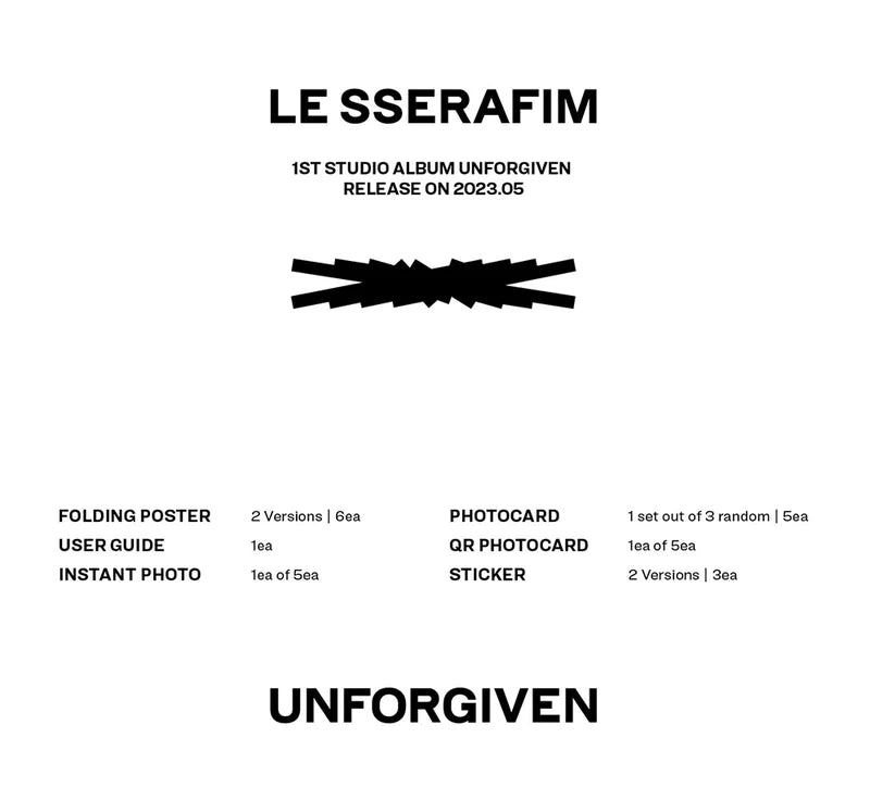 LE SSERAFIM 1ST STUDIO ALBUM [UNFORGIVEN/WEVERSE ALBUMS VER.]