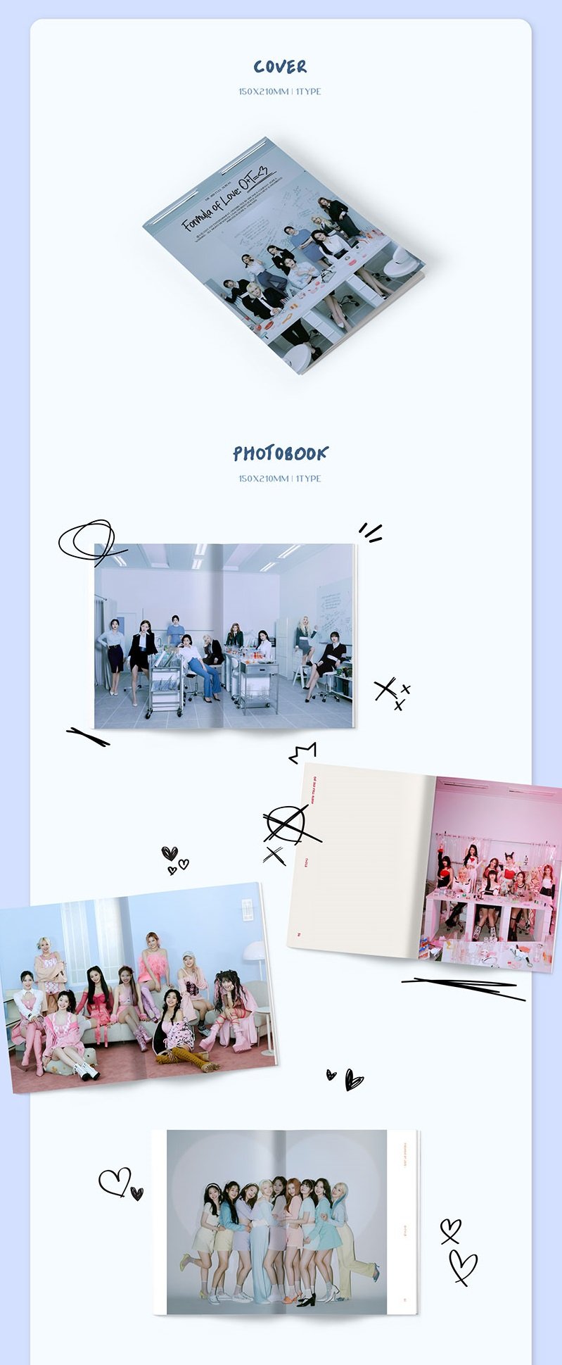 TWICE - TWICE - The 3rd Album [Formula of Love: O+T=<3] (STUDY ABOUT LOVE  Ver.) Photobook + CD-R + Index Photo Paper + Scientist Cards + D.I.Y  Sticker + Break Scratch Card + Photocards -  Music